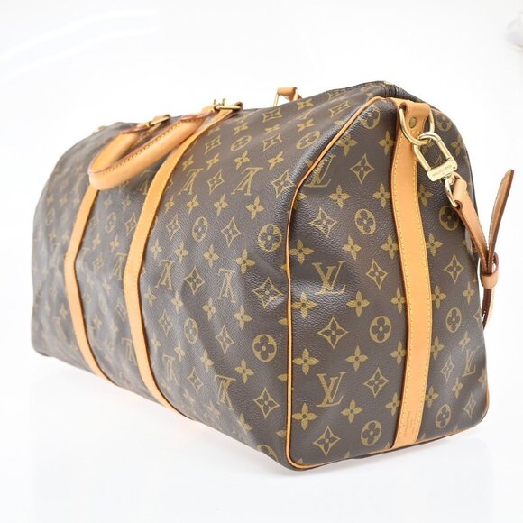 LOUIS VUITTON Keepall Bandouliere 50 2Way Hand Bag Monogram Brown - Picture 6 of 16